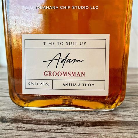 Groomsman T Best Man Proposal T Box Label Usher Proposal Ts Groomsmen Whiskey Label