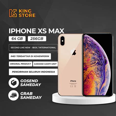 Jual IPHONE XS MAX 64 256 GB SECOND MULUS INTER IBOX 64GB INTER