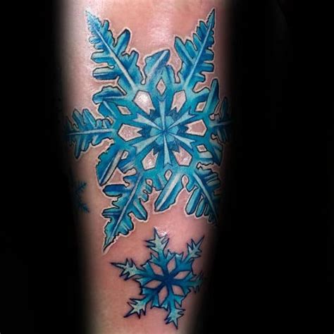 100 Snowflake Tattoo Designs For Men - Ice Crystal Ink Ideas