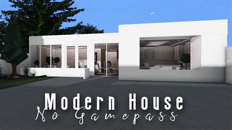 55k No Gamepass Modern House Roblox Bloxburg Youtube