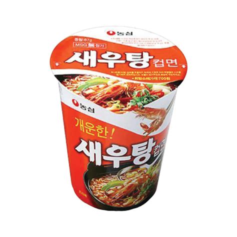 농심 새우탕면 미니컵 67g 6개입 Nongshim Spicy Noodle Soup Shrimp Flavor 67g X 6 더채움마켓