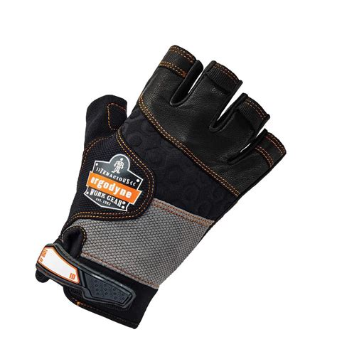 Ergodyne Proflex Xx Large Half Finger Leather Impact Work Gloves 901