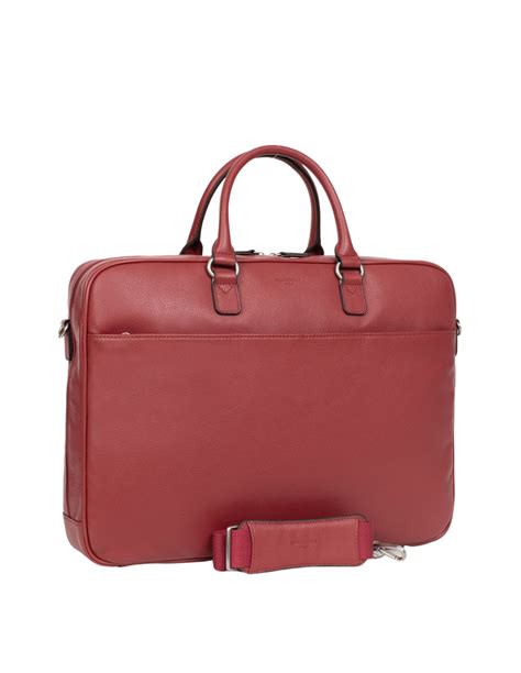 Porte Documents Hexagona Rouge Fonc Pallas Cuir