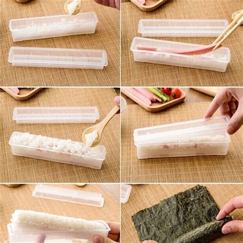 Small Roll Sushi Maker Molder Box Kit Rice Roll Mold Mould Kitchen Tool