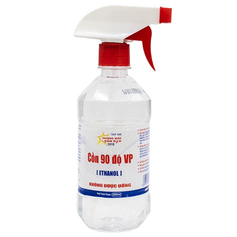 Cồn y tế 90 độ Vĩnh Phúc chai xịt 500ML thùng 20chai 500ml Nước