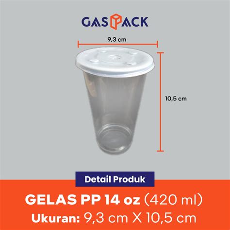 Jual Gelas Plastik Plastic Cup PP Tutup 14oz 420ml Pembelian