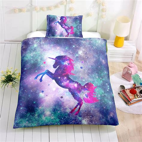 Twin Galaxy Unicorn Bedding Set Unicorn Bed Set Unicorn Bed In A Bag Unilovers