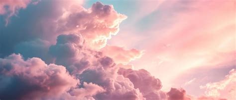 Premium Photo | Pastel Pink Clouds at Sunset Sky Soft pastel pink and ...