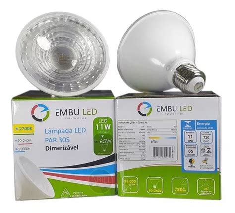 Lámpara LED Par 30 Bivolt E27 de 11 W luz blanca cálida regulable