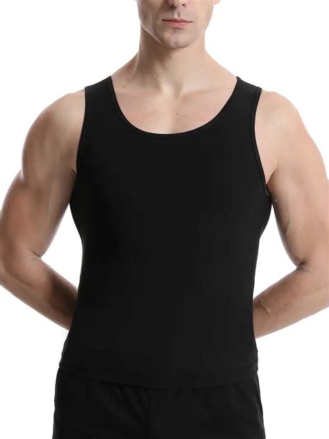 Mens Compress Tight Tank Top Slimming Chest Abdomen Compression