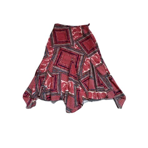 Coldwater Creek Women S Red Skirt Depop