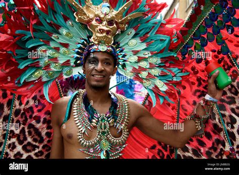 Dancers Celebrating 50th Notting Hill Carnival Stock Photo Alamy