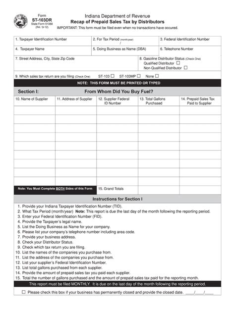 Indiana St 103 Pdf Fill Online Printable Fillable Blank Pdffiller