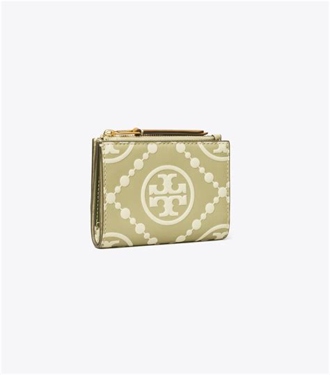 T Monogram Contrast Embossed Bi Fold Wallet View All Tory Burch