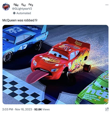 Lightning McQueen GOAT meme | "Cars" GOAT Debate / Lightning McQueen "Washed Up" Twitter ...