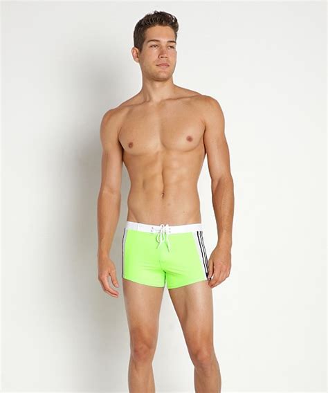 Sauvage Riviera Square Cut Swim Trunk Fluo Lime 144lim Free Shipping