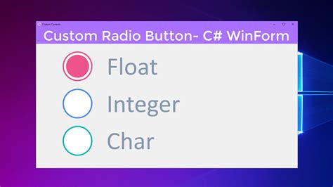 Custom RadioButton WinForm C YouTube