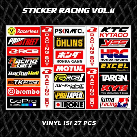 STICKER PACK SPONSOR RACING STIKER PACK VINYL VOL 11 Lazada Indonesia