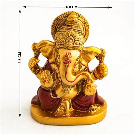 Buy Dhyana Gold Polyresin Ganesha Figurine Set Of From Home Centre