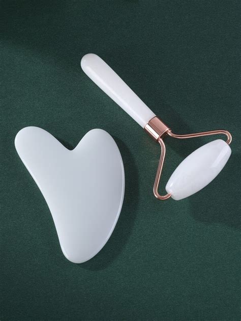 1pc Facial Roller Massager 1pc Gua Sha Board SHEIN USA