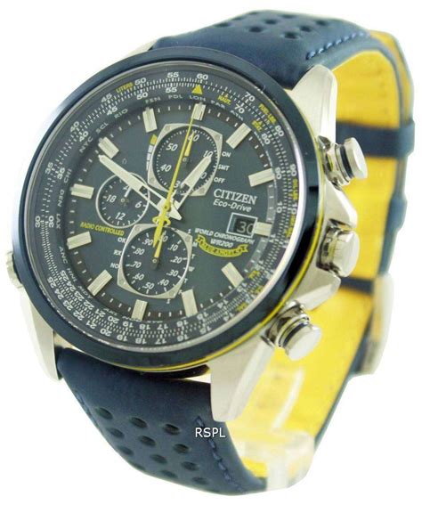 Citizen Eco-Drive Blue Angels Radio Controlled World Chronograph AT8020 ...