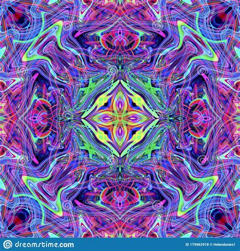 Multicolored Purple Square Kaleidoscope Pattern Abstract Background