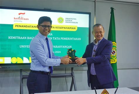 MoU dan PKS KEMITRAAN dan Universitas Parahyangan: Kolaborasi Strategis ...