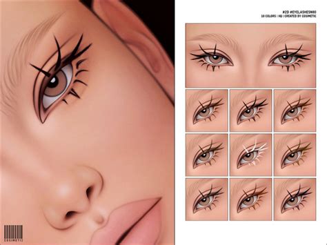 The Sims Resource Maxis Match 2D Eyelashes N80