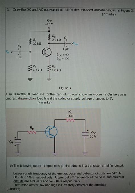 Solved 3 Draw The Dc And Ac Equivalent Circuit For The