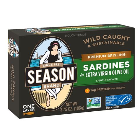 Shop Season Sardines In Extra Virgin Olive Oil 375 Oz Holon Kosher