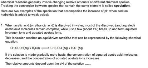 Aha! Chemistry with Prof Bob - 0908 Chemical species, speciation in ...