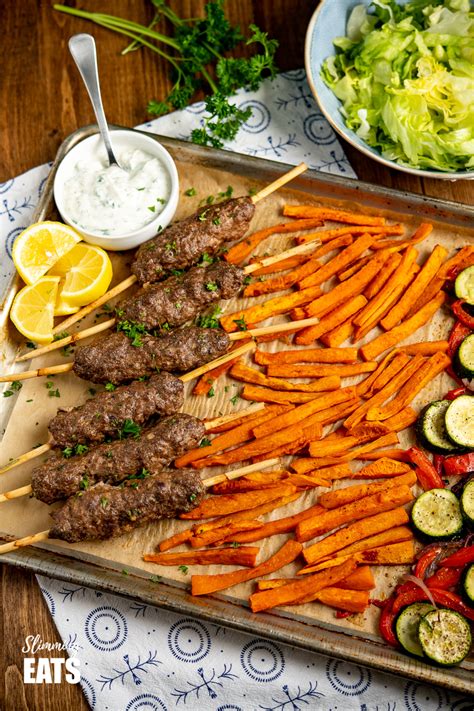 Beef Kofta Tray Bake Slimming Eats Weight Watchers And Slimming