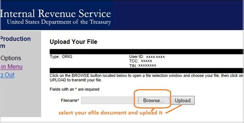 Electronic Filing How To Upload Efile To Irs Site