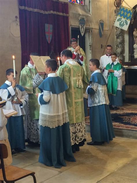 Latin Mass At Saint Joan Of Arc Reims France Catholic Stock Photo