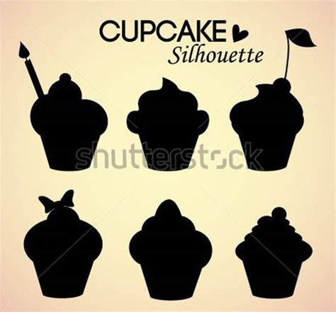 Cupcake Silhouette Vector at Vectorified.com | Collection of Cupcake ...