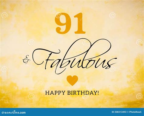 91st Birthday Card Wishes Illustration Stock Illustration ...