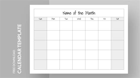 Blank Calendar Free Google Docs Template - gdoc.io