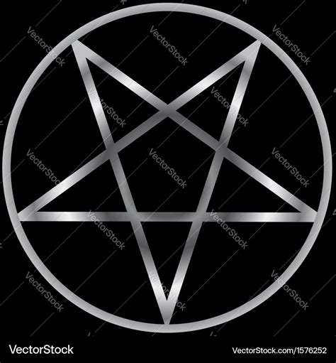 Pentacle Religious Symbol Of Satanism Royalty Free Vector