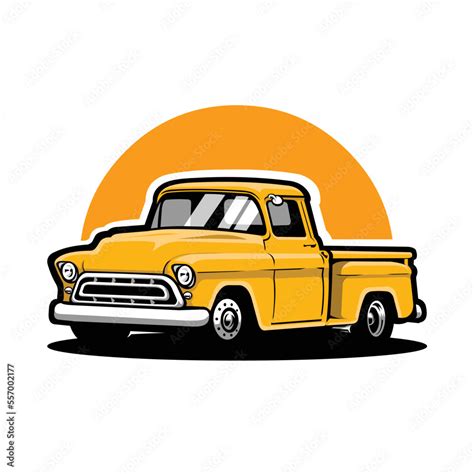 Premium Classic Farm Truck Vector Illustration Stock Vector Adobe Stock