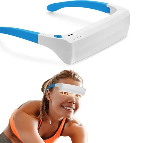 SAD Light Therapy Glasses Wearable UV-Free Blue & White LED Light Ther ...