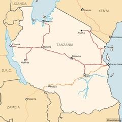 Dar Es Salaam Road Map - Dar Es Salaam • mappery