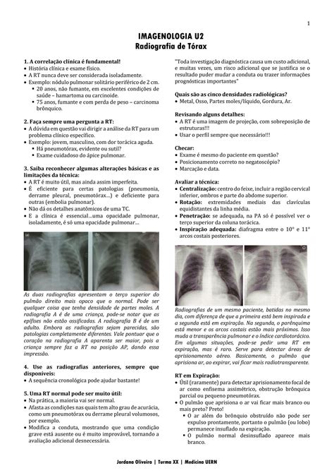 SOLUTION 6 Radiografia De T Rax Studypool