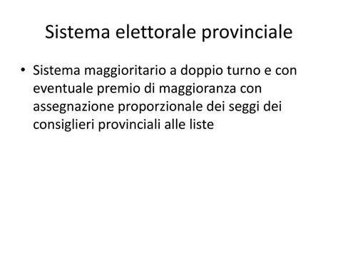 Sistema Elettorale Provincia Ppt Scaricare