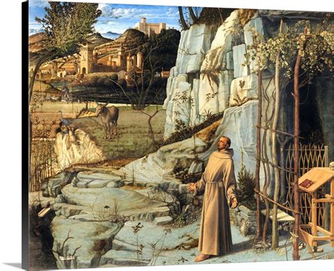 Saint Francis In The Desert By Giovanni Bellini Wall Art Canvas Prints