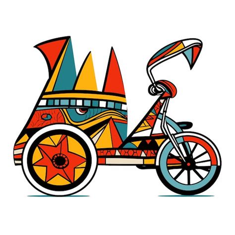 Premium Vector Illustration Of A Rickshaw