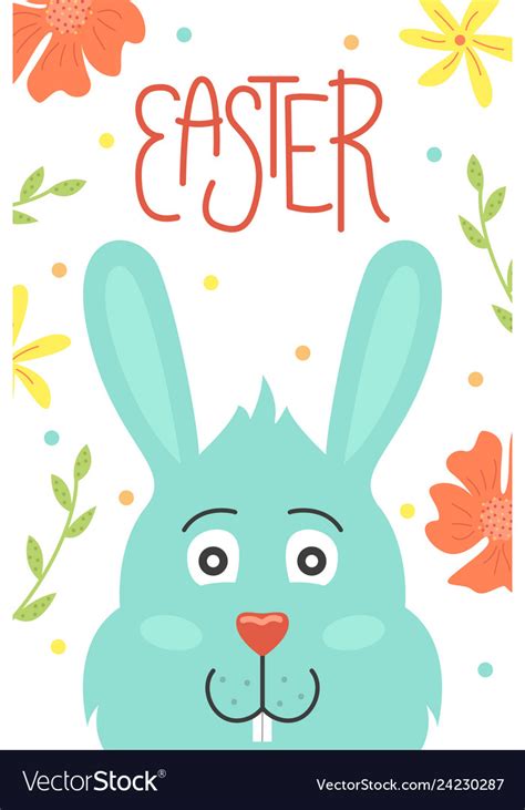 Cute easter card Royalty Free Vector Image - VectorStock