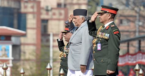 President Paudel Observes Army Day Celebrations In Tundikhel