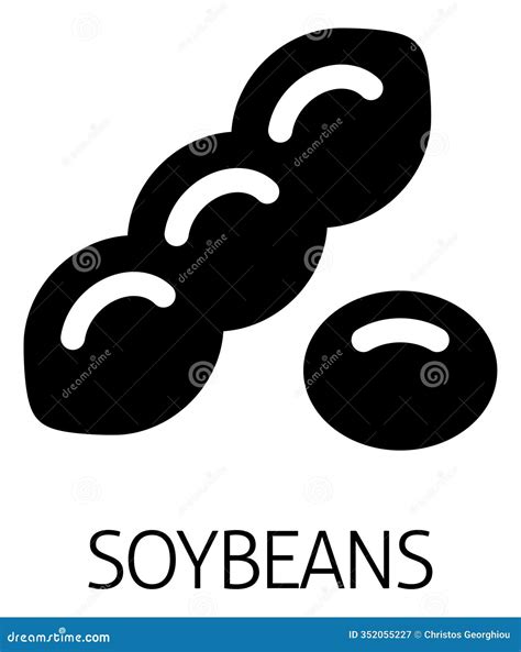 A Soybean Soy Bean Food Allergen Icon Concept Stock Illustration