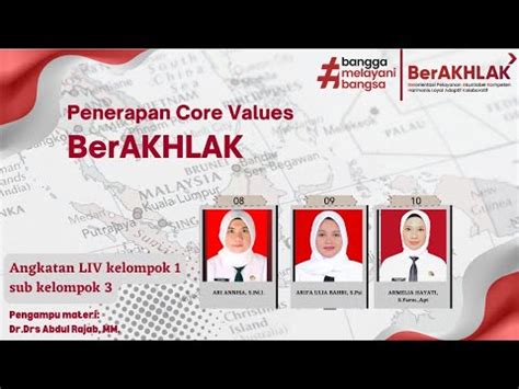 Penerapan Core Values Asn Berakhlak Tugas Agenda Ii Nilai Nilai