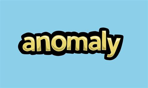 anomaly writing vector design   blue background  vector art